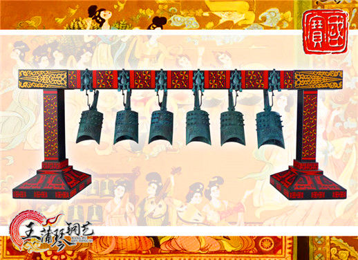 6件套仿古編鐘，小型特色樂器，民樂混音配套