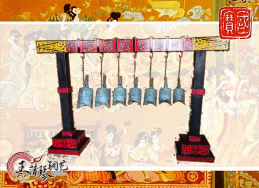 7件編鐘，觀賞裝飾編鐘，可發(fā)音編鐘