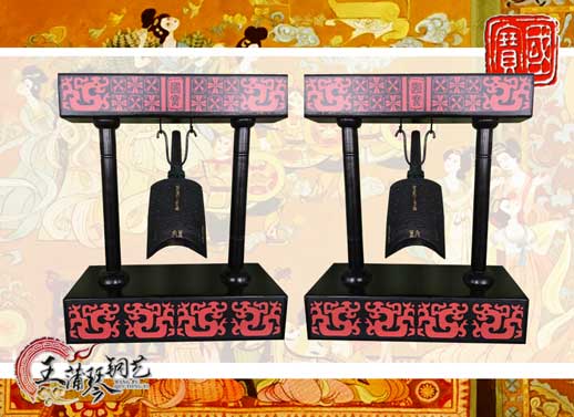 單件編鐘工藝品、外賓禮品、中國(guó)青銅編鐘